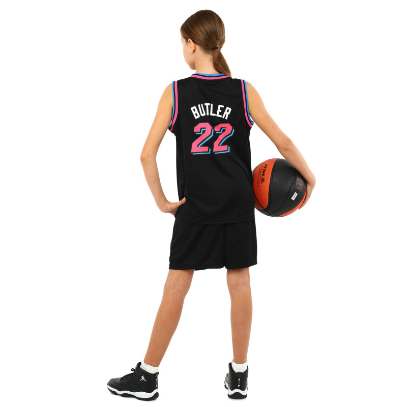 Форма баскетбольна дитяча NBA клуб Miami 22 BA-3769 S-2XL чорний-фуксія