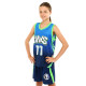 Форма баскетбольна дитяча NBA клуб Mavs 77 BA-3796 S-2XL темно-синій-блакитний-салатовий