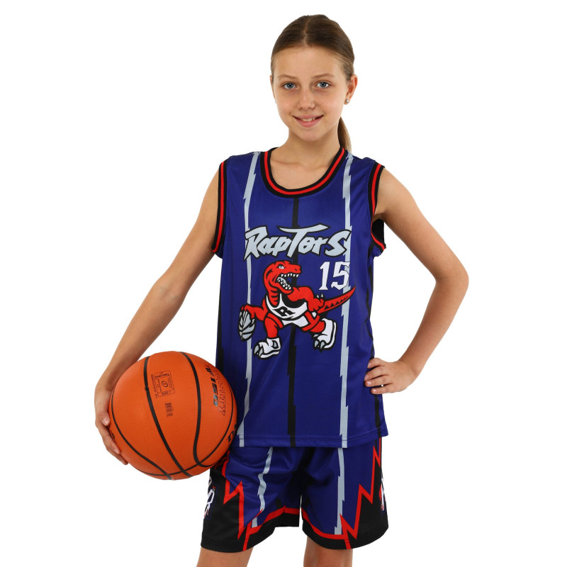 Форма баскетбольна дитяча NBA клуб Raptors 15 BA-3833 S-2XL фіолетово-червоний