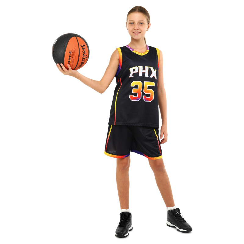 Форма баскетбольна дитяча NBA клуб Phoenix Suns 35 BA-3836 S-2XL синій-червоний-помаранчевий