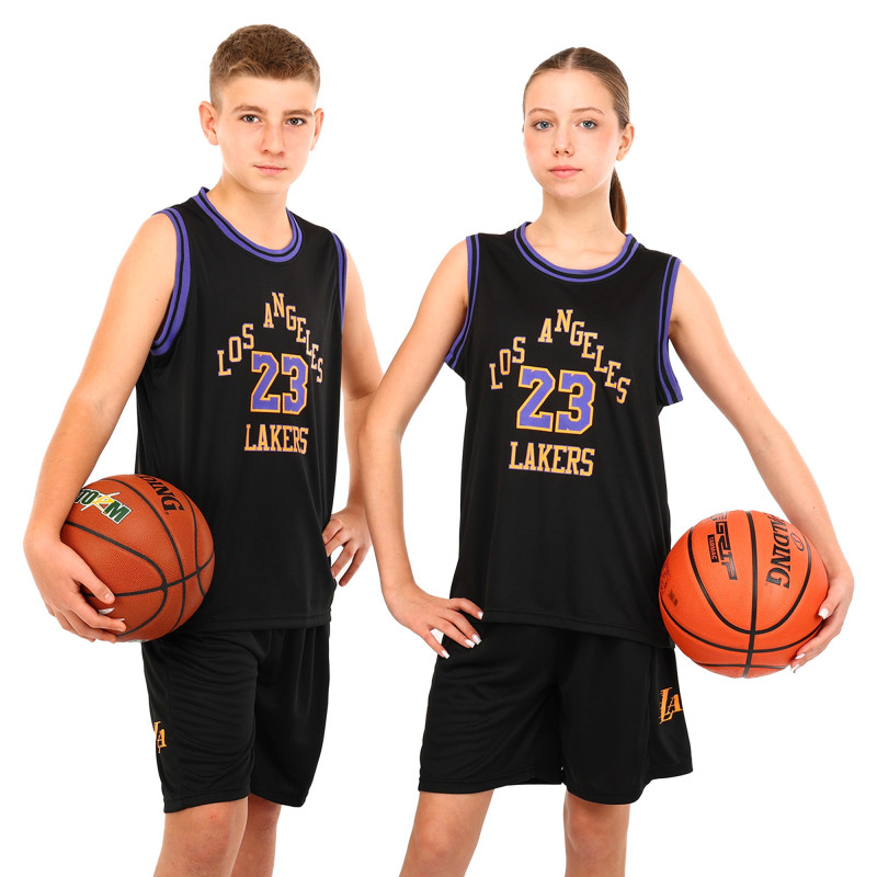 Форма баскетбольна дитяча NBA клуб Los Angeles Lakers 23 BA-6596 S-2XL темно-синій