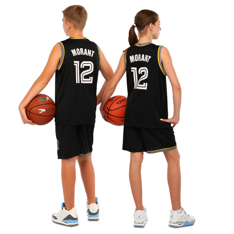 Форма баскетбольна дитяча NBA клуб Memphis Grizzlies 12 BA-6599 S-2XL чорний
