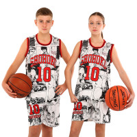 Форма баскетбольна дитяча NBA клуб Shuhoku 10 BA-6609 S-2XL білий-червоний