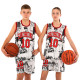 Форма баскетбольна дитяча NBA клуб Shuhoku 10 BA-6609 S-2XL білий-червоний