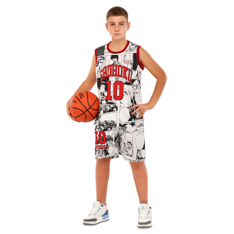 Форма баскетбольна дитяча NBA клуб Shuhoku 10 BA-6609 S-2XL білий-червоний
