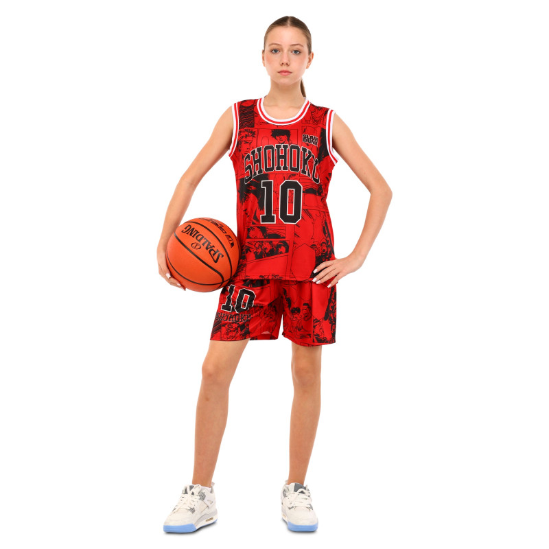Форма баскетбольна дитяча NBA клуб Shuhoku 10 BA-6614 S-2XL червоний-чорний