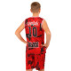 Форма баскетбольна дитяча NBA клуб Shuhoku 10 BA-6614 S-2XL червоний-чорний