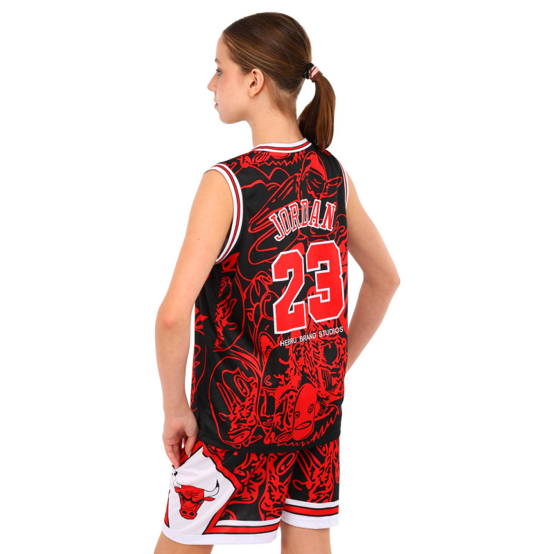 Форма баскетбольна дитяча NBA клуб Chicago Bulls 23 BA-6625 S-2XL чорний-червоний