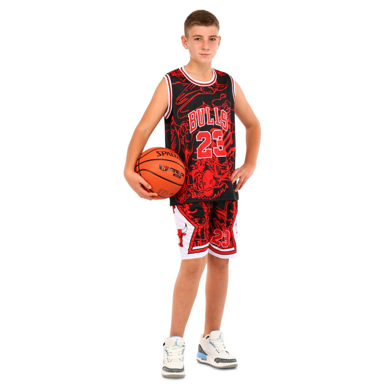 Форма баскетбольна дитяча NBA клуб Chicago Bulls 23 BA-6625 S-2XL чорний-червоний