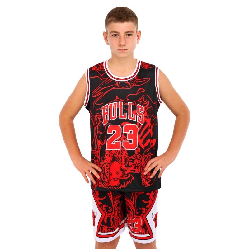 Форма баскетбольна дитяча NBA клуб Chicago Bulls 23 BA-6625 S-2XL чорний-червоний
