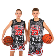 Форма баскетбольна дитяча NBA клуб Chicago Bulls 23 BA-6644 S-2XL чорний-білий
