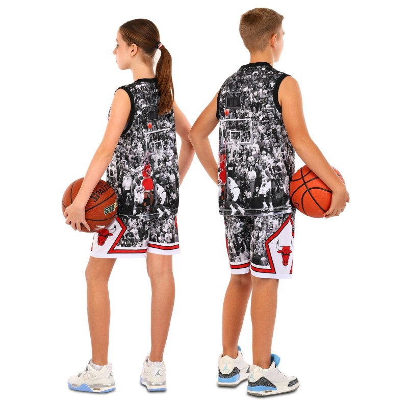 Форма баскетбольна дитяча NBA клуб Chicago Bulls 23 BA-6644 S-2XL чорний-білий
