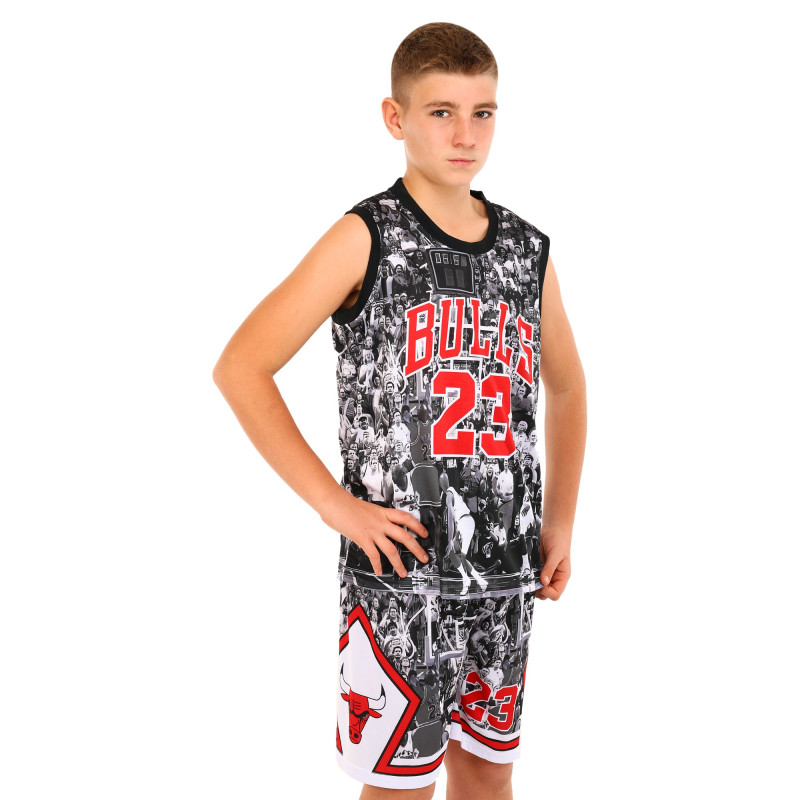 Форма баскетбольна дитяча NBA клуб Chicago Bulls 23 BA-6644 S-2XL чорний-білий