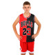 Форма баскетбольна дитяча NBA клуб Chicago Bulls 23 BA-6648 S-2XL червоний-чорний