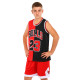 Форма баскетбольна дитяча NBA клуб Chicago Bulls 23 BA-6648 S-2XL червоний-чорний