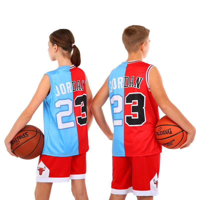 Форма баскетбольна дитяча NBA клуб Chicago Bulls 23 BA-6654 S-2XL червоний-блакитний