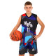 Форма баскетбольна дитяча NBA клуб Nets 11 BA-6655 S-2XL сірий-чорний-блакитний