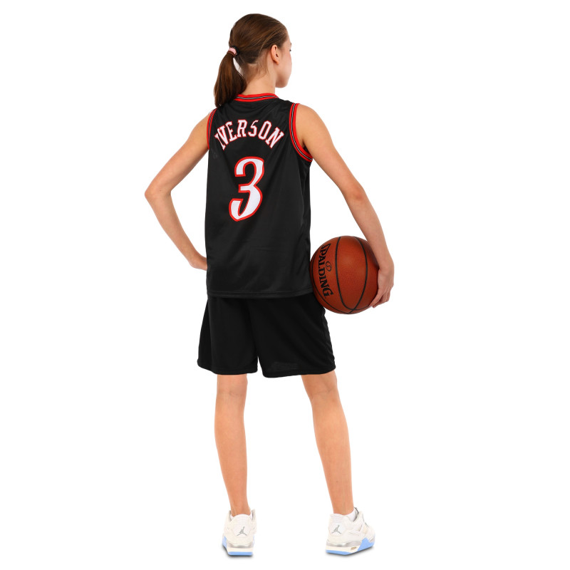 Форма баскетбольна дитяча NBA клуб Sixers 3 BA-6657 S-2XL чорний-червоний