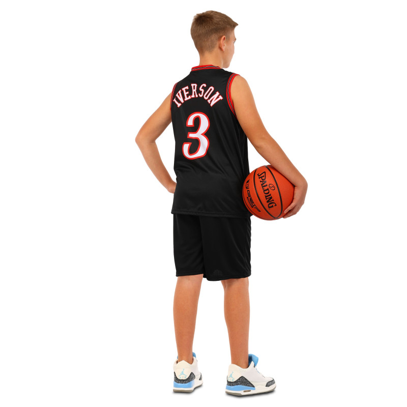 Форма баскетбольна дитяча NBA клуб Sixers 3 BA-6657 S-2XL чорний-червоний