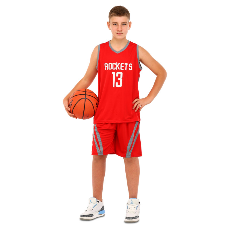 Форма баскетбольна дитяча NBA клуб Houston Rockets 13 BA-6659 S-2XL червоний