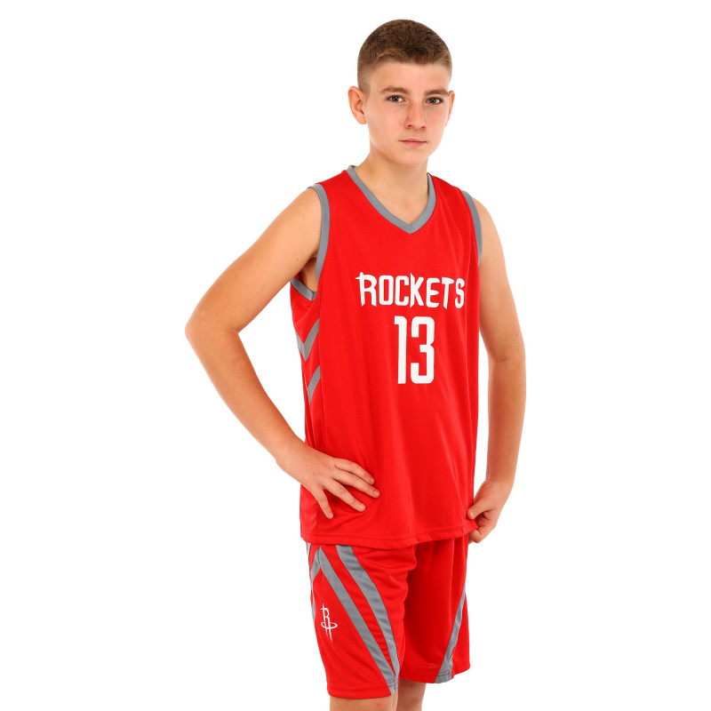 Форма баскетбольна дитяча NBA клуб Houston Rockets 13 BA-6659 S-2XL червоний