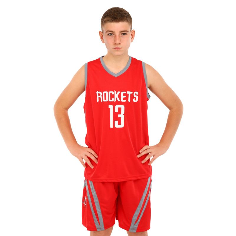 Форма баскетбольна дитяча NBA клуб Houston Rockets 13 BA-6659 S-2XL червоний