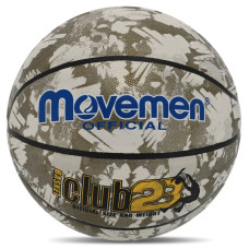 М'яч баскетбольний Movemen Club23 BA-7436 розмір 7 сірий-білий
