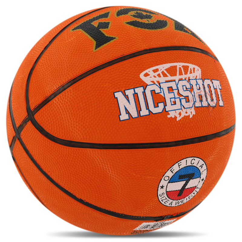 М'яч баскетбольний гумовий FOX NICESHOT BA-7516 розмір 7 помаранчевий