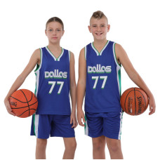 Форма баскетбольна дитяча NBA клуб Dallas Mavericks 77 BA-9453 S-2XL синій