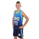 Форма баскетбольна дитяча NBA клуб Mavs 77 BA-9826 S-2XL синій-жовтий