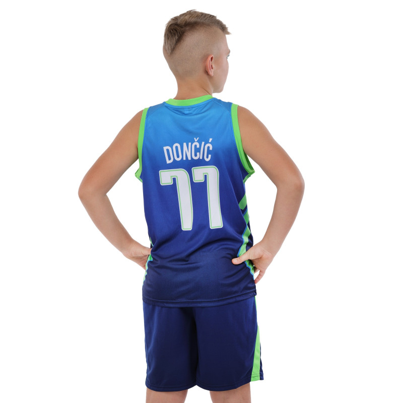 Форма баскетбольна дитяча NBA клуб Mavs 77 BA-9826 S-2XL синій-жовтий