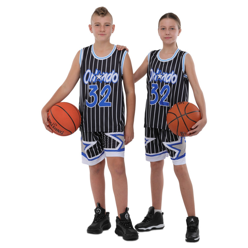 Форма баскетбольна дитяча NBA клуб Orlando Magic 32 BA-9827 S-2XL чорний-білий