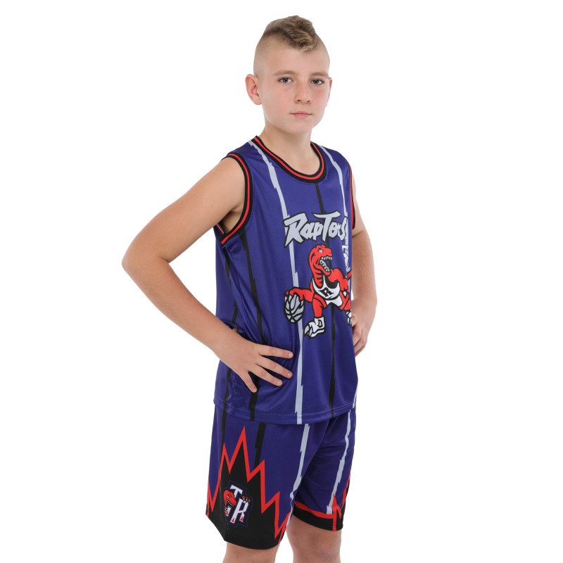 Форма баскетбольна дитяча NBA клуб Raptors 15 BA-9828 S-2XL фіолетово-червоний
