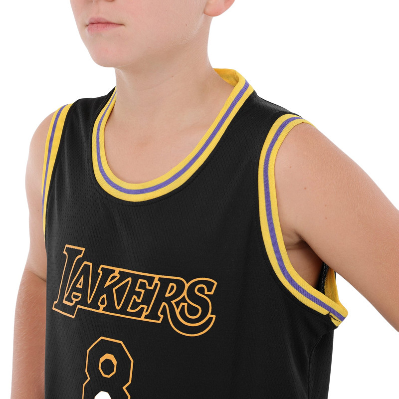 Форма баскетбольна дитяча NBA клуб Los Angeles Lakers 8 BA-9829 S-2XL чорний-жовтий