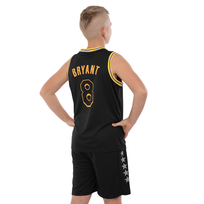 Форма баскетбольна дитяча NBA клуб Los Angeles Lakers 8 BA-9829 S-2XL чорний-жовтий
