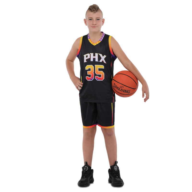 Форма баскетбольна дитяча NBA клуб Phoenix Suns 35 BA-9830 S-2XL чорний-жовтий