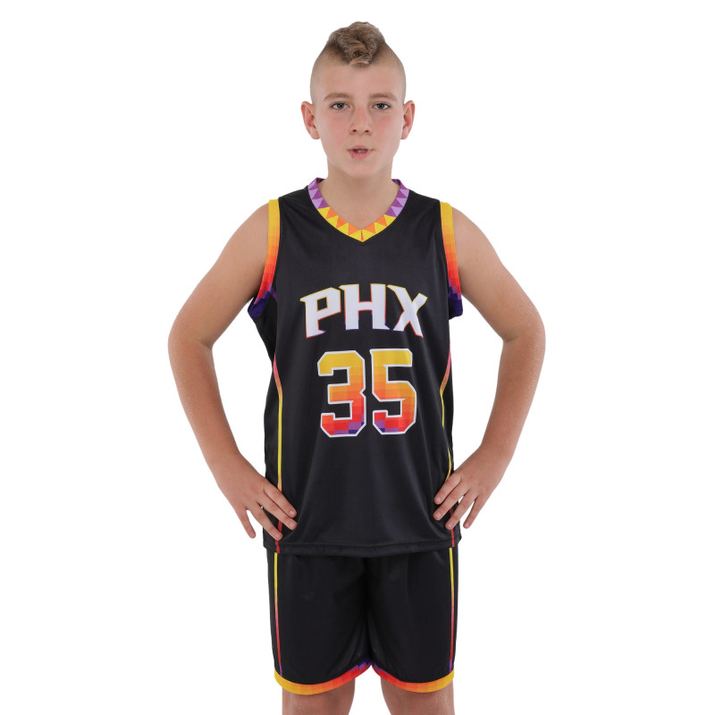 Форма баскетбольна дитяча NBA клуб Phoenix Suns 35 BA-9830 S-2XL чорний-жовтий