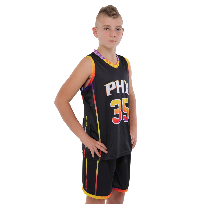 Форма баскетбольна дитяча NBA клуб Phoenix Suns 35 BA-9830 S-2XL чорний-жовтий