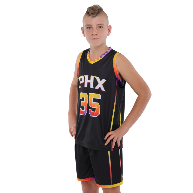 Форма баскетбольна дитяча NBA клуб Phoenix Suns 35 BA-9830 S-2XL чорний-жовтий