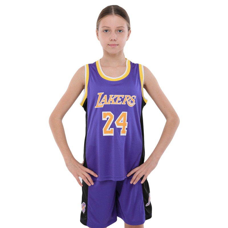 Форма баскетбольна дитяча NBA клуб Los Angeles Lakers 24 BA-9831 S-2XL фіолетовий-жовтий