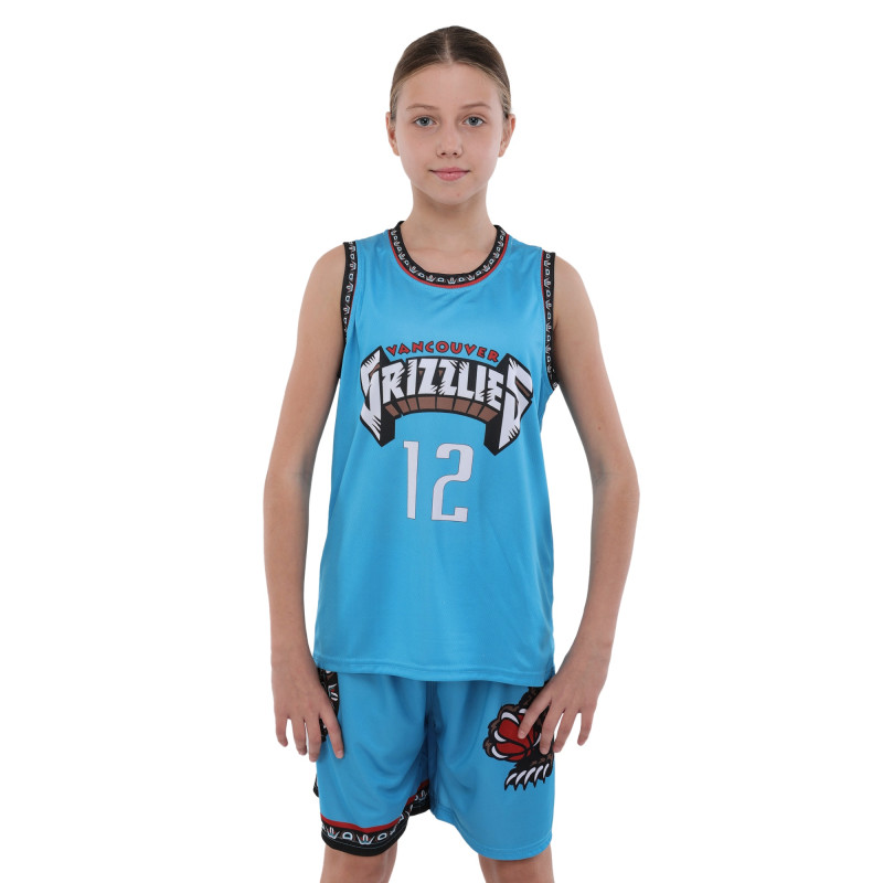 Форма баскетбольна дитяча NBA клуб Vancouver Grizzlies 12 BA-9832 S-2XL блакитний