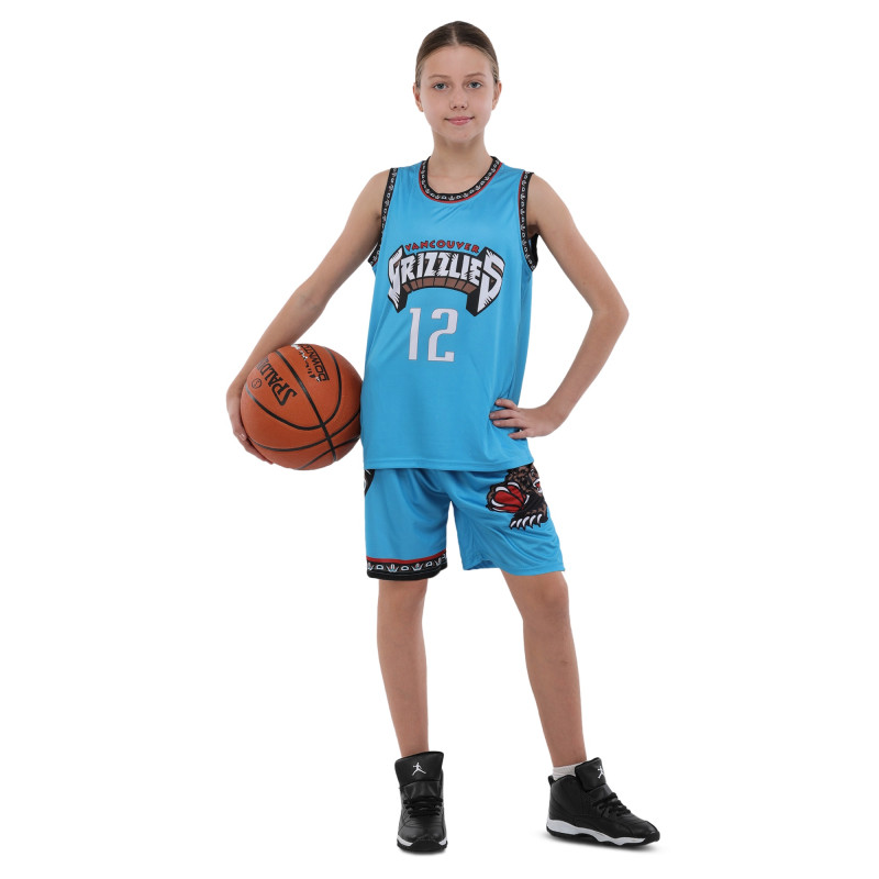Форма баскетбольна дитяча NBA клуб Vancouver Grizzlies 12 BA-9832 S-2XL блакитний