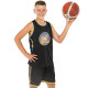 Форма баскетбольна дитяча NBA клуб Golden state warriors 30 BA-9963 S-2XL чорний-жовтий