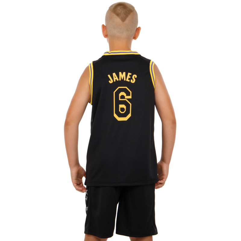 Форма баскетбольна дитяча NBA клуб Los Angeles Lakers 6 BA-9967 S-2XL чорний-жовтий