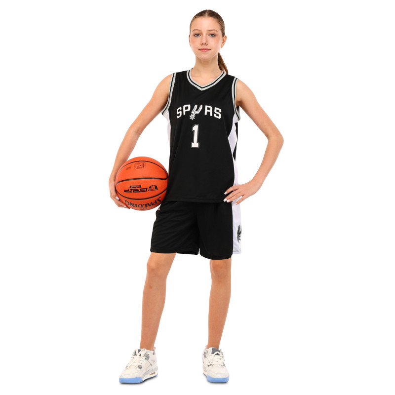 Форма баскетбольна дитяча NBA клуб Spurs 1 BA-9972 S-2XL чорний-білий