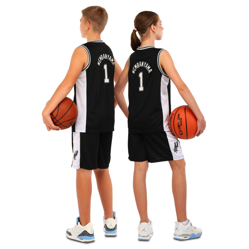 Форма баскетбольна дитяча NBA клуб Spurs 1 BA-9972 S-2XL чорний-білий