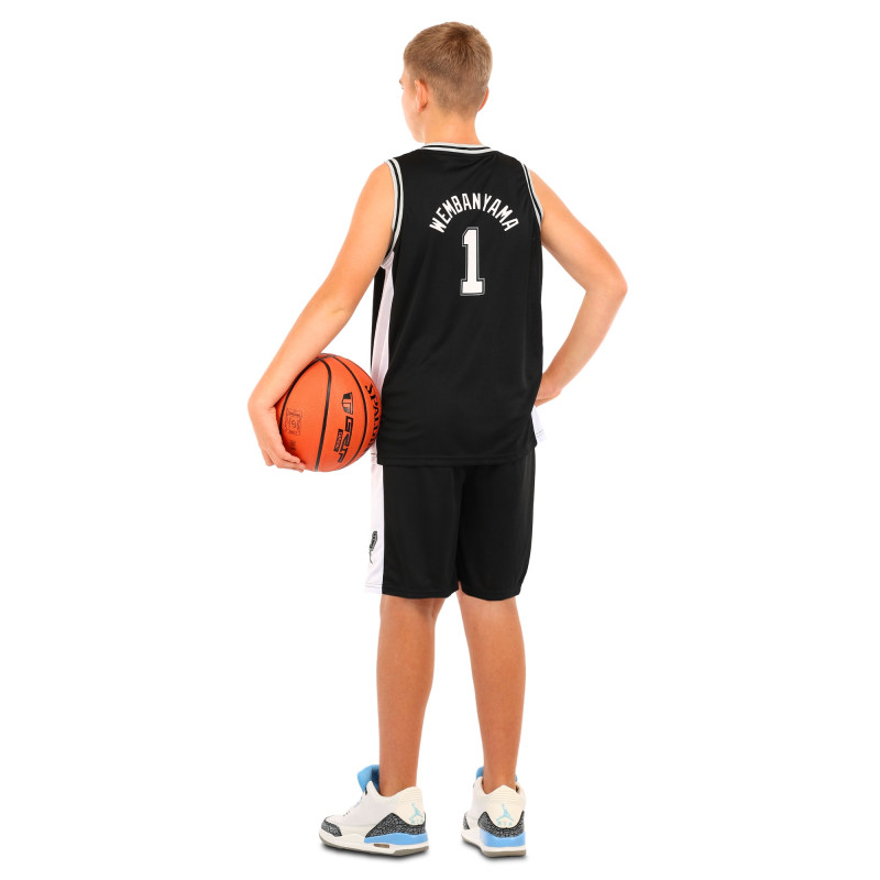 Форма баскетбольна дитяча NBA клуб Spurs 1 BA-9972 S-2XL чорний-білий