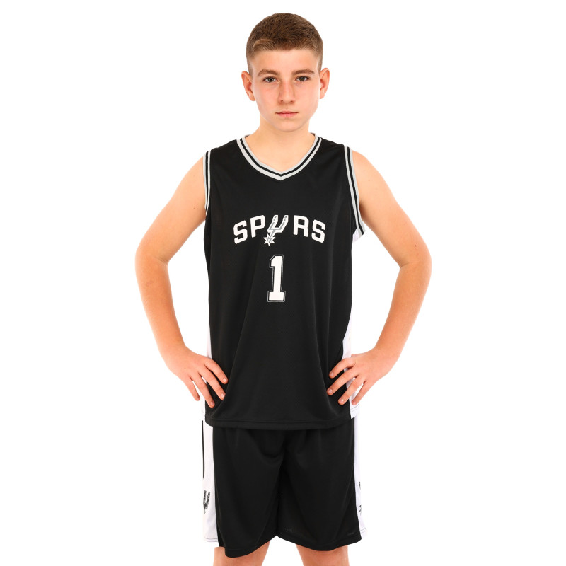 Форма баскетбольна дитяча NBA клуб Spurs 1 BA-9972 S-2XL чорний-білий