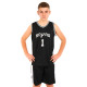 Форма баскетбольна дитяча NBA клуб Spurs 1 BA-9972 S-2XL чорний-білий