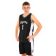 Форма баскетбольна дитяча NBA клуб Spurs 1 BA-9972 S-2XL чорний-білий